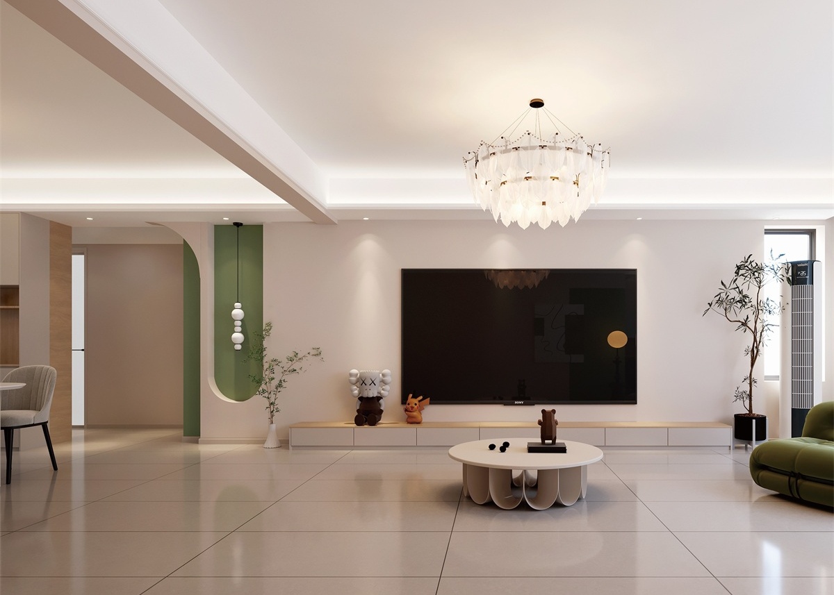 中海河山郡 | 133㎡輕法式浪漫，『奶油白+薄荷綠』美的剛剛好！